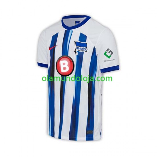 Camisola Hertha BSC Homem Equipamento Primeiro 2023-2024 Manga Curta